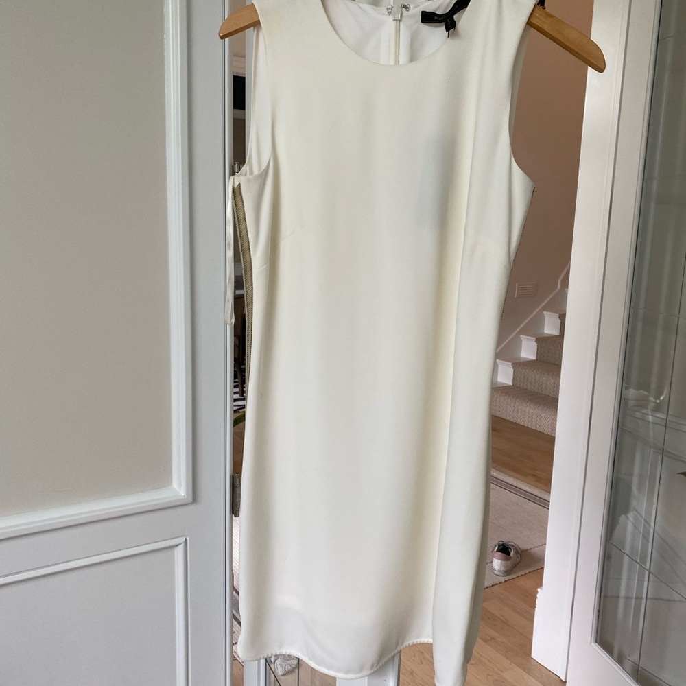BCBG Sheath dress with silver sequin trim